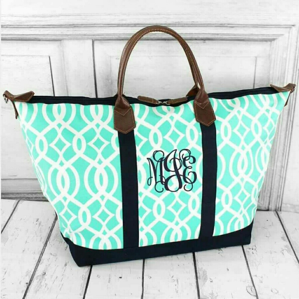 Mint Trellis Weekender